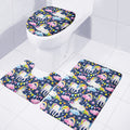Unicorn Night Festival Pattern Print 3 Piece Bath Mat Set