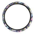 Unicorn Night Festival Pattern Print Car Steering Wheel Cover