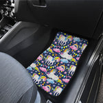 Unicorn Night Festival Pattern Print Front and Back Car Floor Mats
