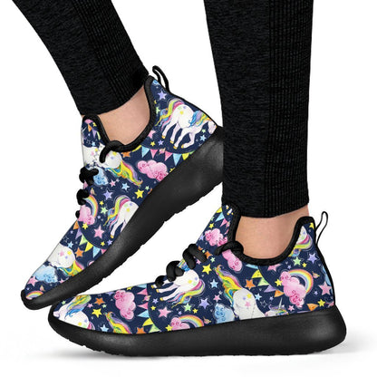 Unicorn Night Festival Pattern Print Mesh Knit Shoes GearFrost