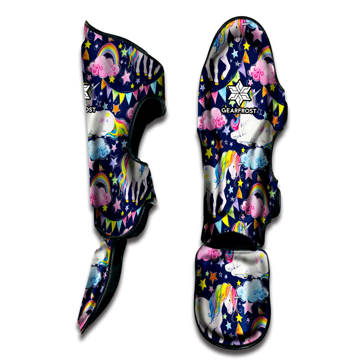 Unicorn Night Festival Pattern Print Muay Thai Shin Guard