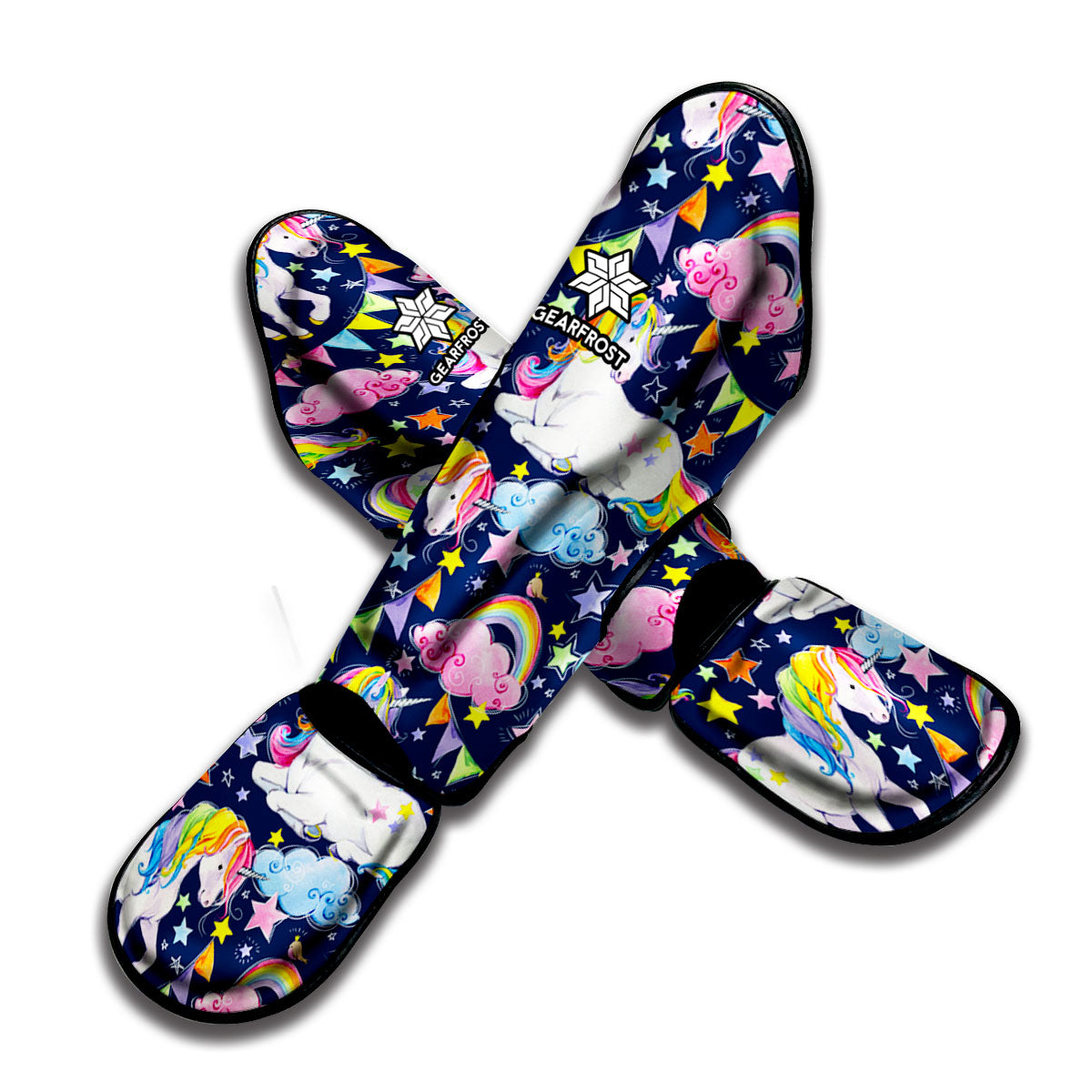 Unicorn Night Festival Pattern Print Muay Thai Shin Guard