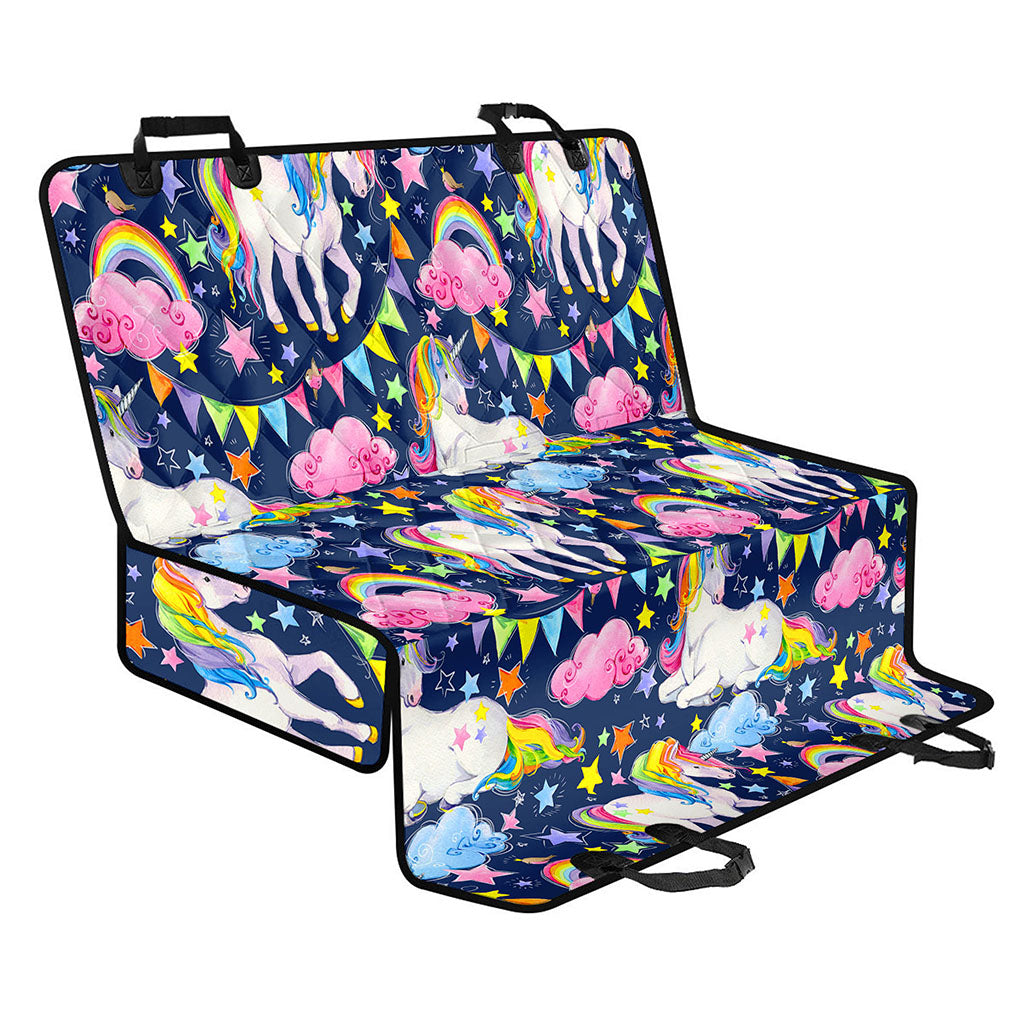 Unicorn Night Festival Pattern Print Pet Car Back Seat Cover