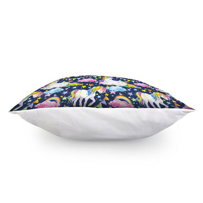 Unicorn Night Festival Pattern Print Pillow Cover