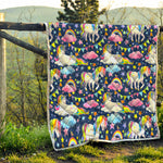 Unicorn Night Festival Pattern Print Quilt