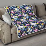 Unicorn Night Festival Pattern Print Quilt