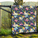 Unicorn Night Festival Pattern Print Quilt