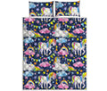 Unicorn Night Festival Pattern Print Quilt Bed Set
