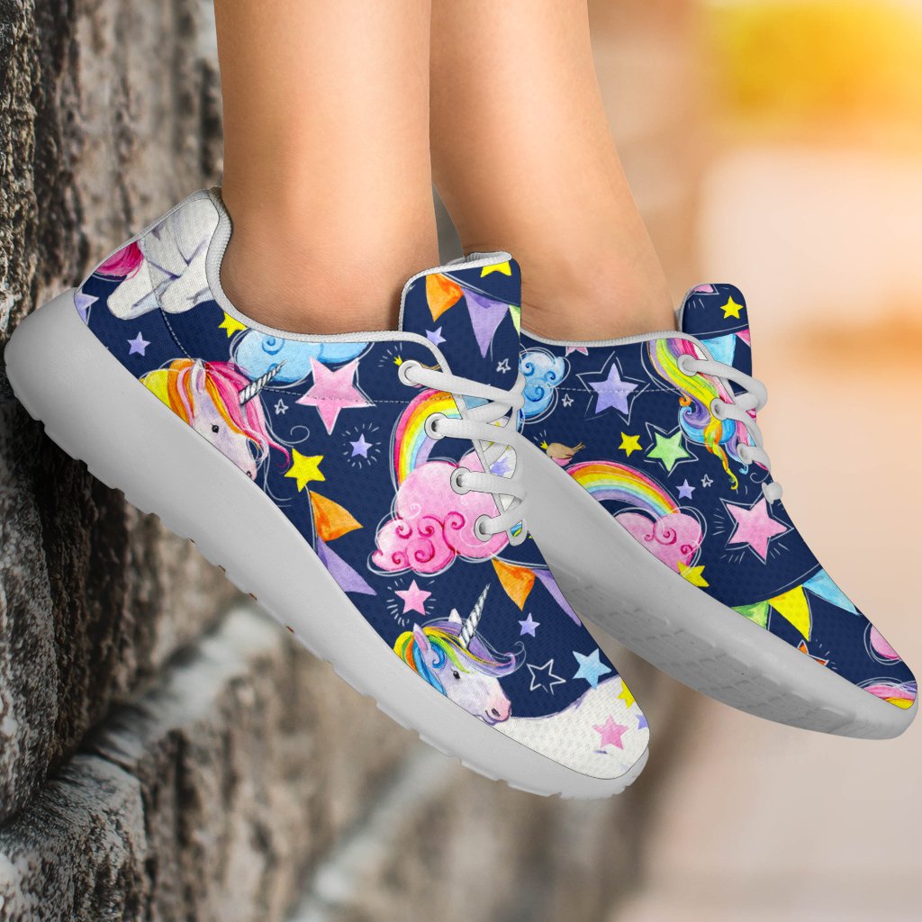 Unicorn Night Festival Pattern Print Sport Shoes GearFrost