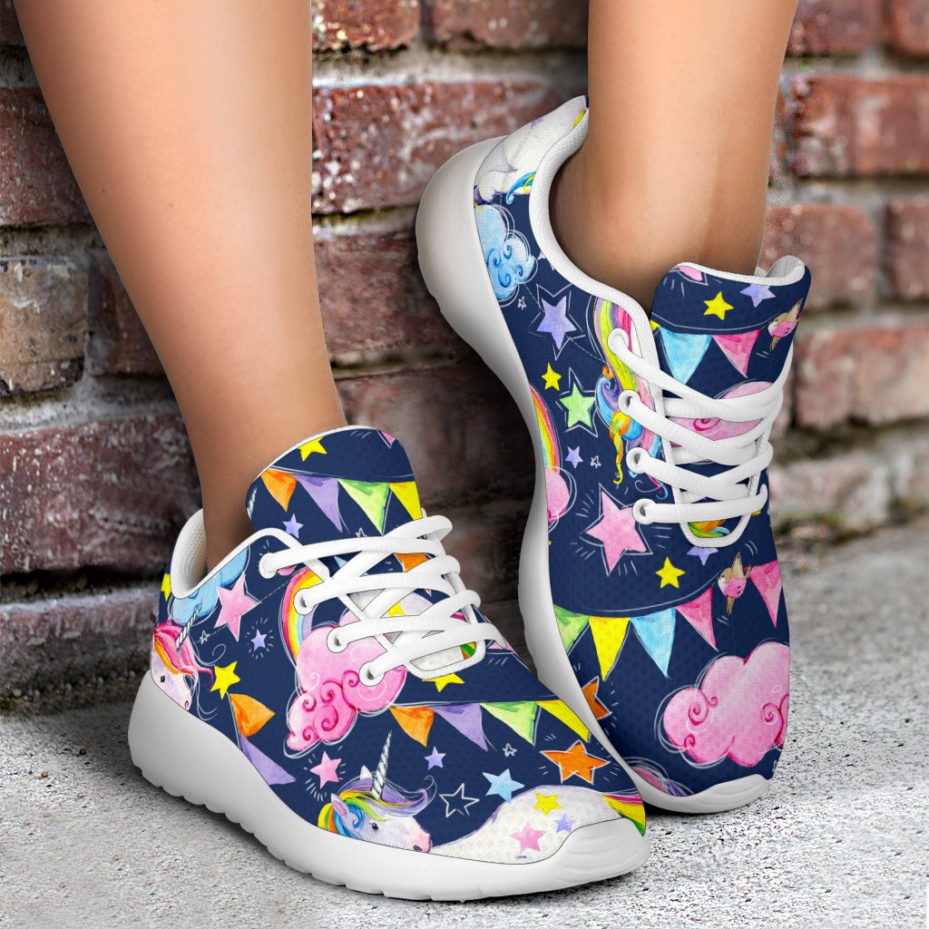 Unicorn Night Festival Pattern Print Sport Shoes GearFrost