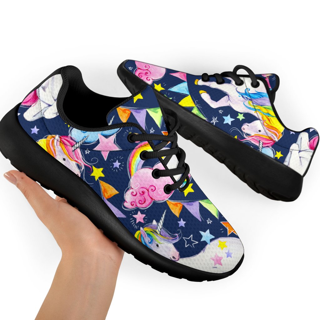 Unicorn Night Festival Pattern Print Sport Shoes GearFrost