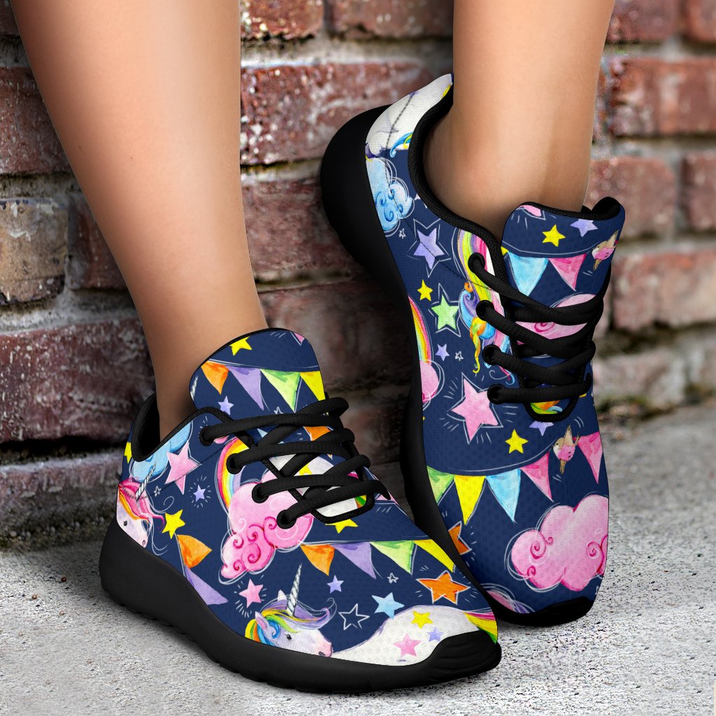 Unicorn Night Festival Pattern Print Sport Shoes GearFrost