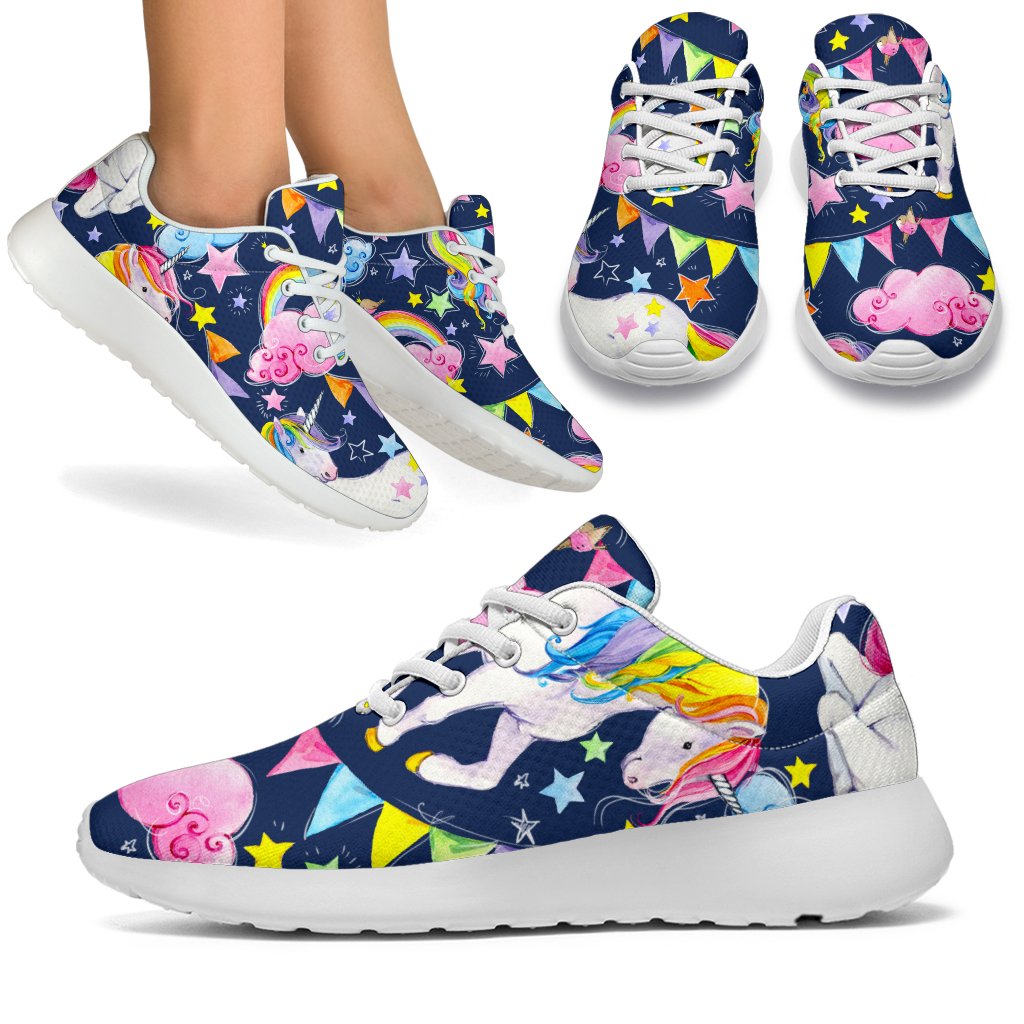 Unicorn Night Festival Pattern Print Sport Shoes GearFrost