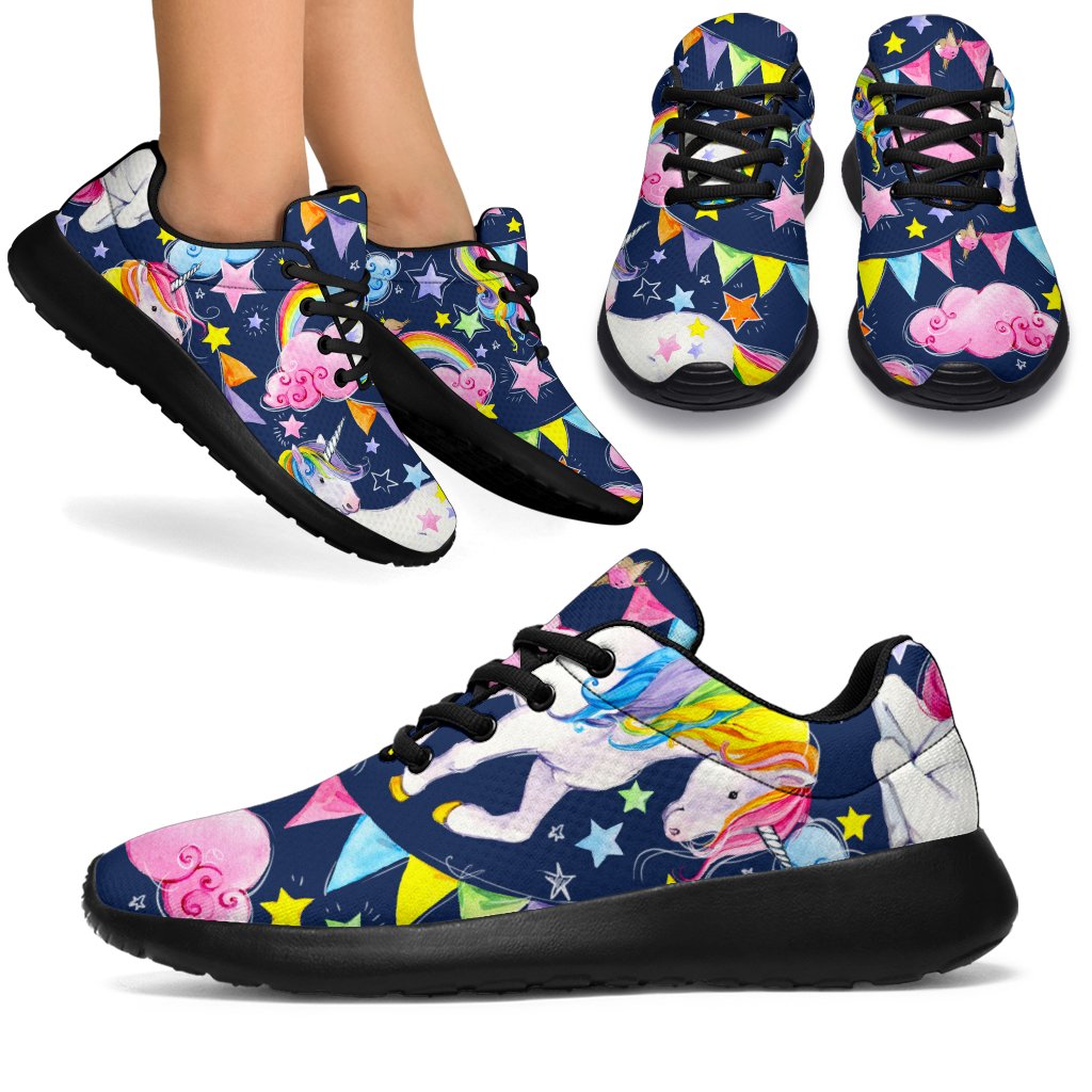 Unicorn Night Festival Pattern Print Sport Shoes GearFrost