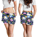 Unicorn Night Festival Pattern Print Women's Shorts