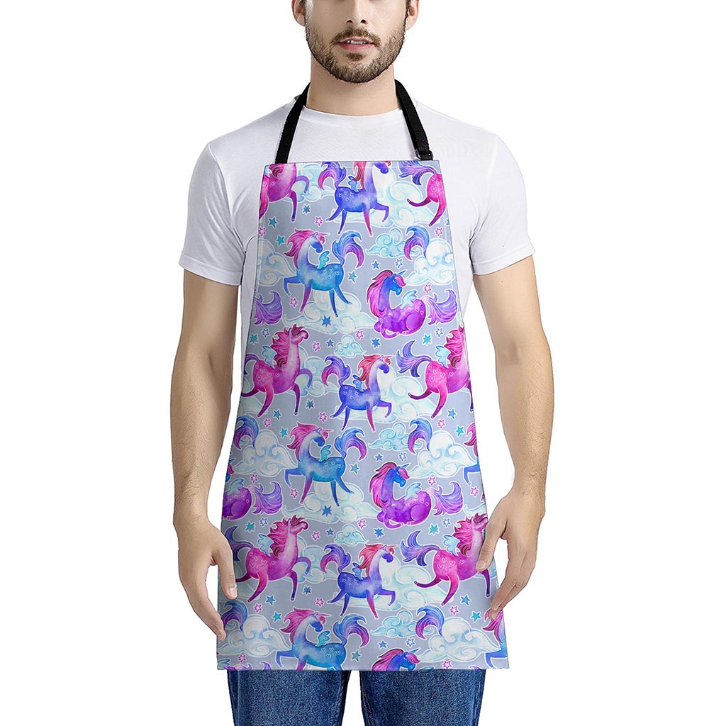 Unicorn Paradise Pattern Print Apron