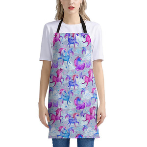 Unicorn Paradise Pattern Print Apron