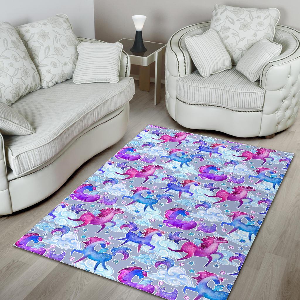 Unicorn Paradise Pattern Print Area Rug GearFrost