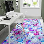 Unicorn Paradise Pattern Print Area Rug GearFrost