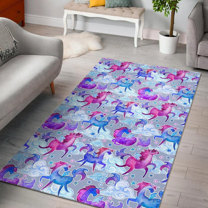 Unicorn Paradise Pattern Print Area Rug GearFrost