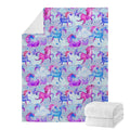 Unicorn Paradise Pattern Print Blanket