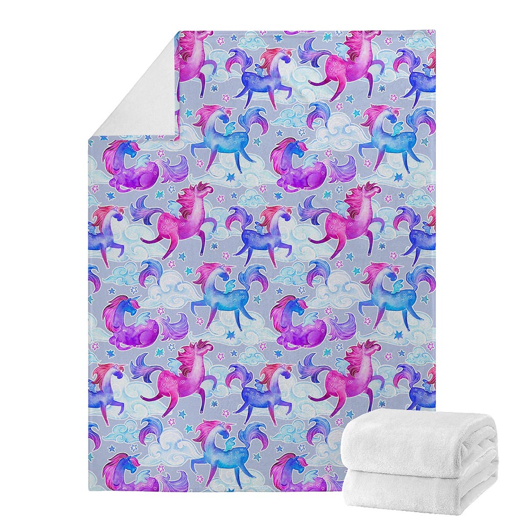 Unicorn Paradise Pattern Print Blanket