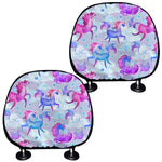 Unicorn Paradise Pattern Print Car Headrest Covers