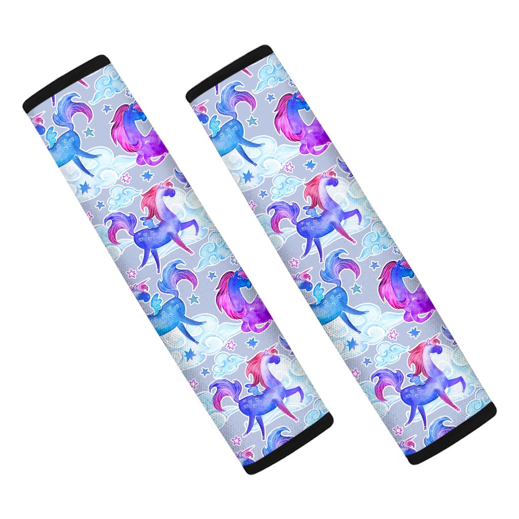Unicorn Paradise Pattern Print Car Seat Belt Covers