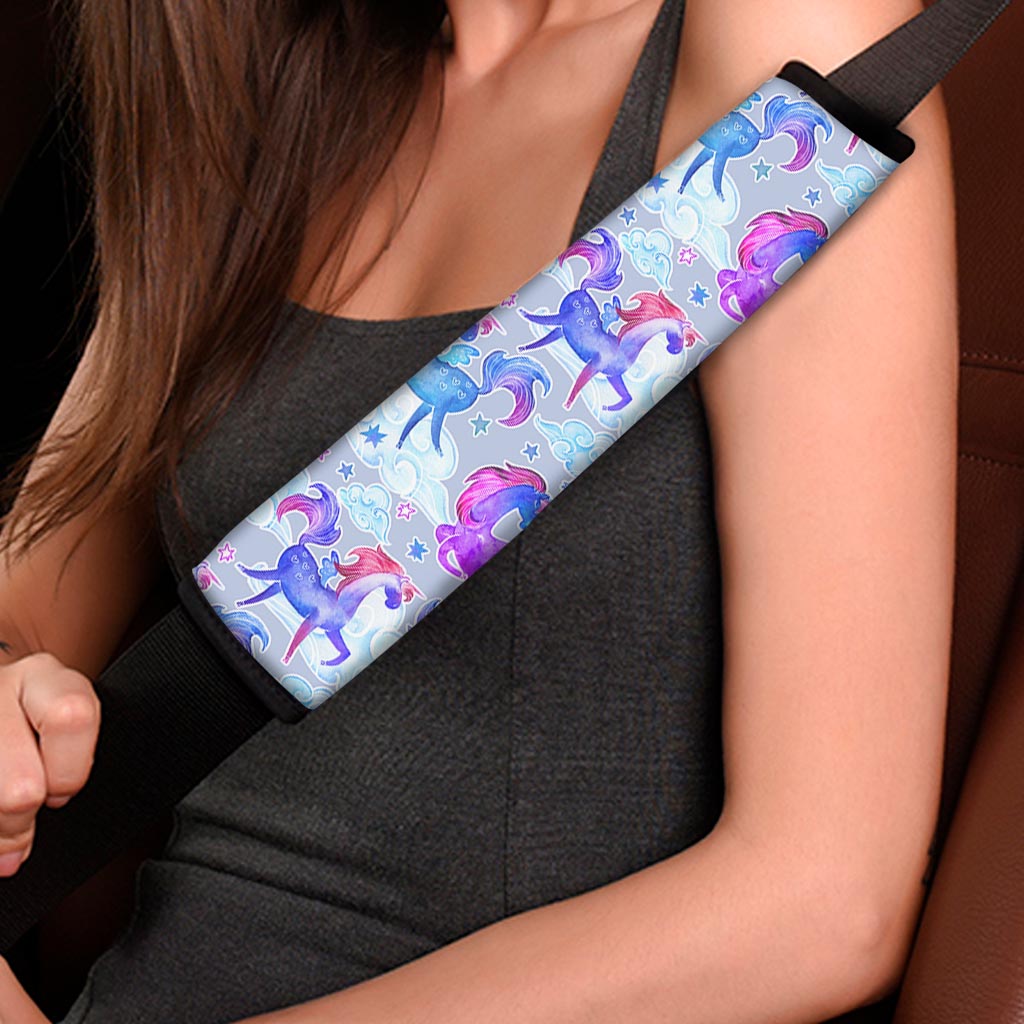 Unicorn Paradise Pattern Print Car Seat Belt Covers
