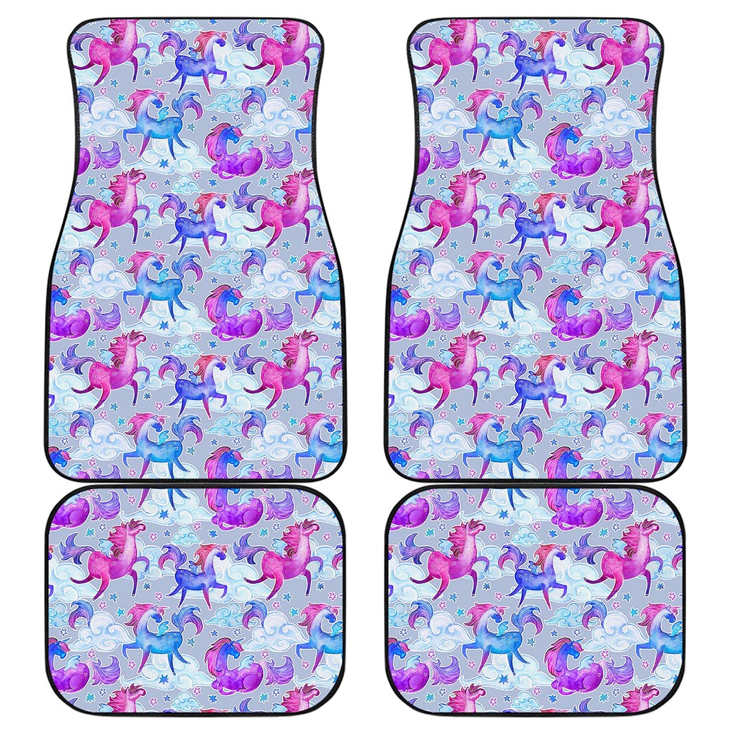 Unicorn Paradise Pattern Print Front and Back Car Floor Mats