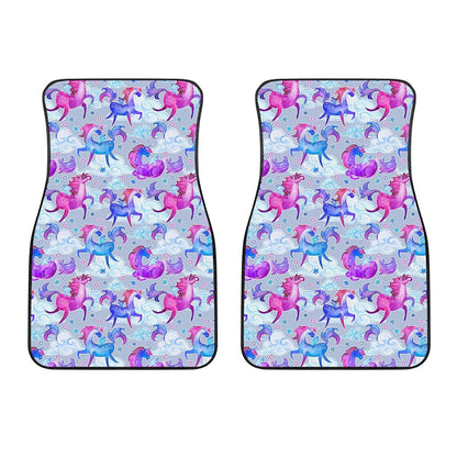 Unicorn Paradise Pattern Print Front Car Floor Mats