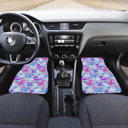 Unicorn Paradise Pattern Print Front Car Floor Mats