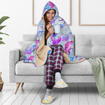 Unicorn Paradise Pattern Print Hooded Blanket