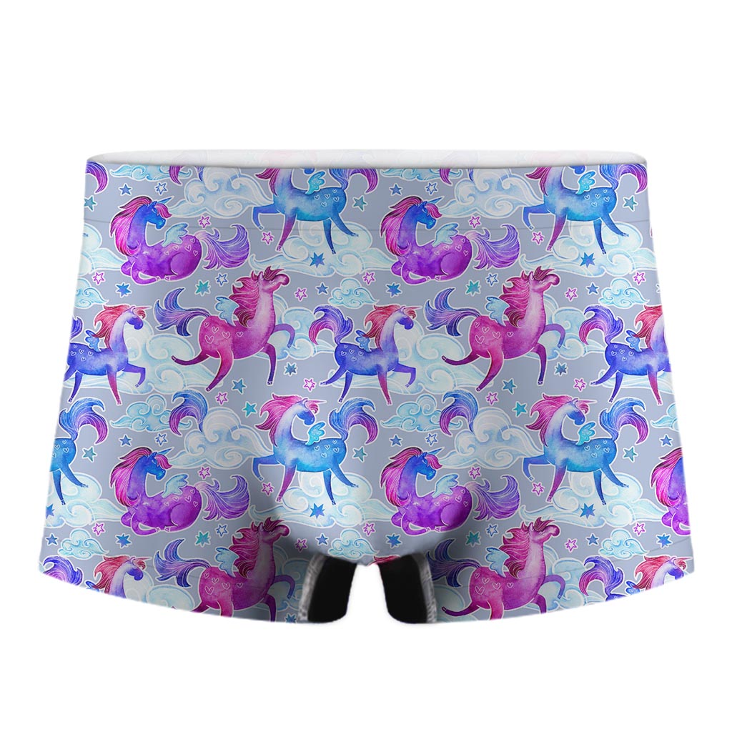 Unicorn Paradise Pattern Print Men's Boxer Briefs