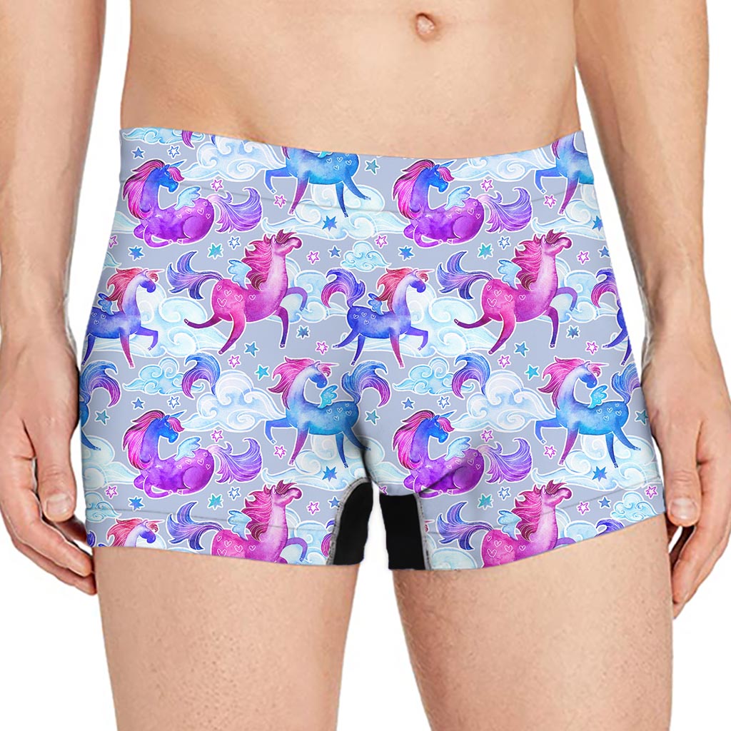 Unicorn Paradise Pattern Print Men's Boxer Briefs