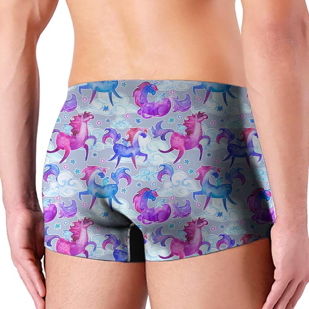 Unicorn Paradise Pattern Print Men's Boxer Briefs