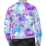 Unicorn Paradise Pattern Print Men's Crewneck Sweatshirt GearFrost