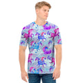 Unicorn Paradise Pattern Print Men's T-Shirt