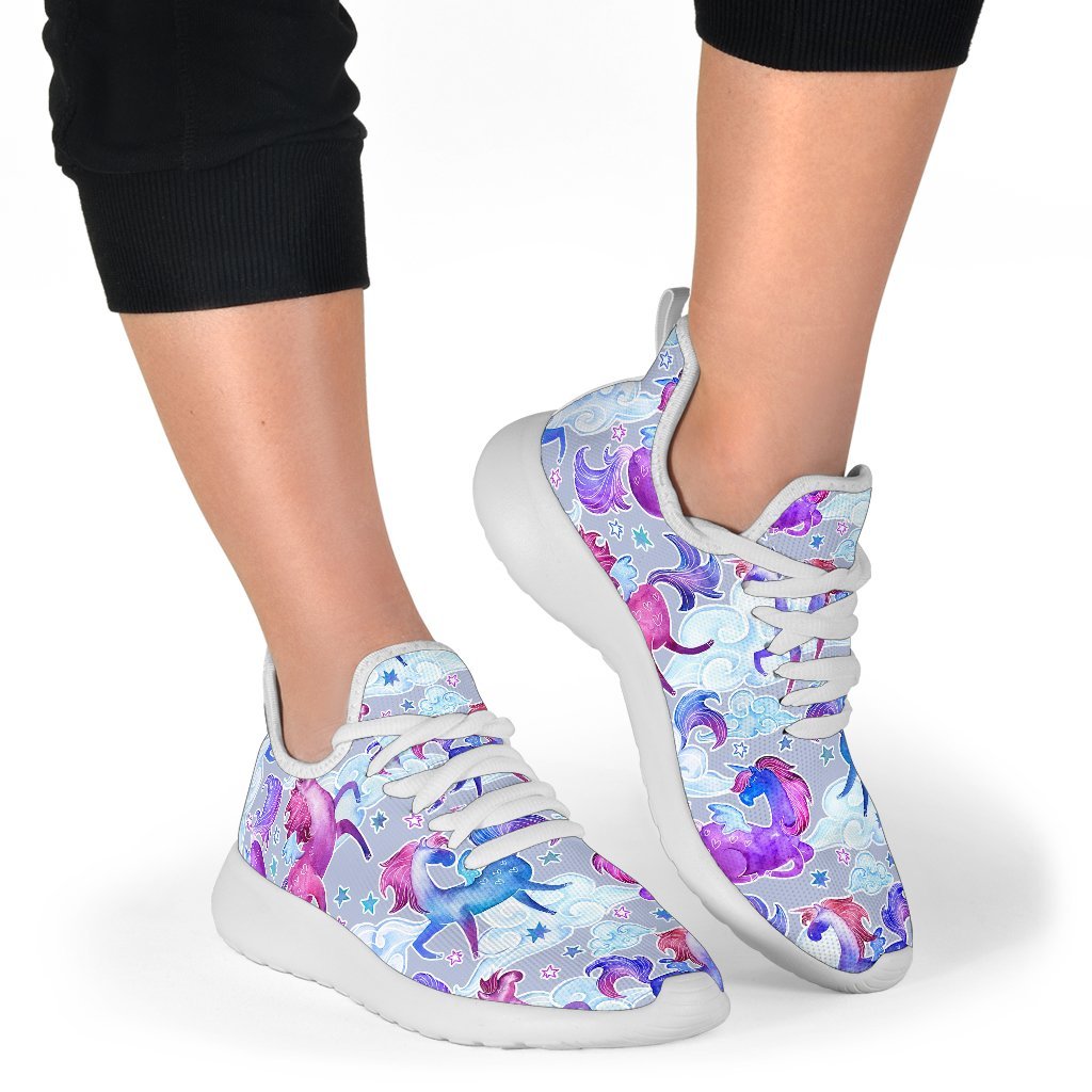 Unicorn Paradise Pattern Print Mesh Knit Shoes GearFrost