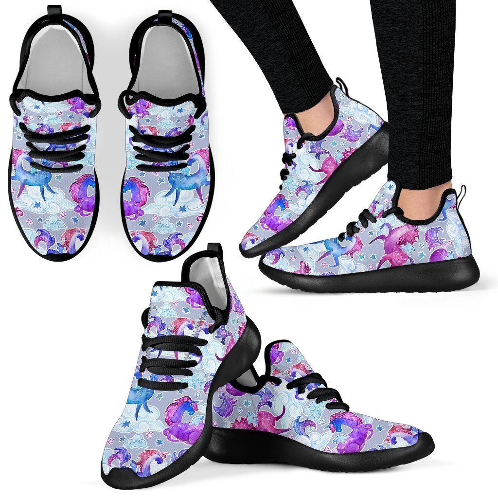 Unicorn Paradise Pattern Print Mesh Knit Shoes GearFrost
