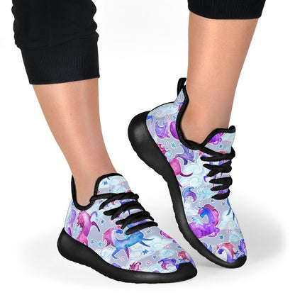 Unicorn Paradise Pattern Print Mesh Knit Shoes GearFrost