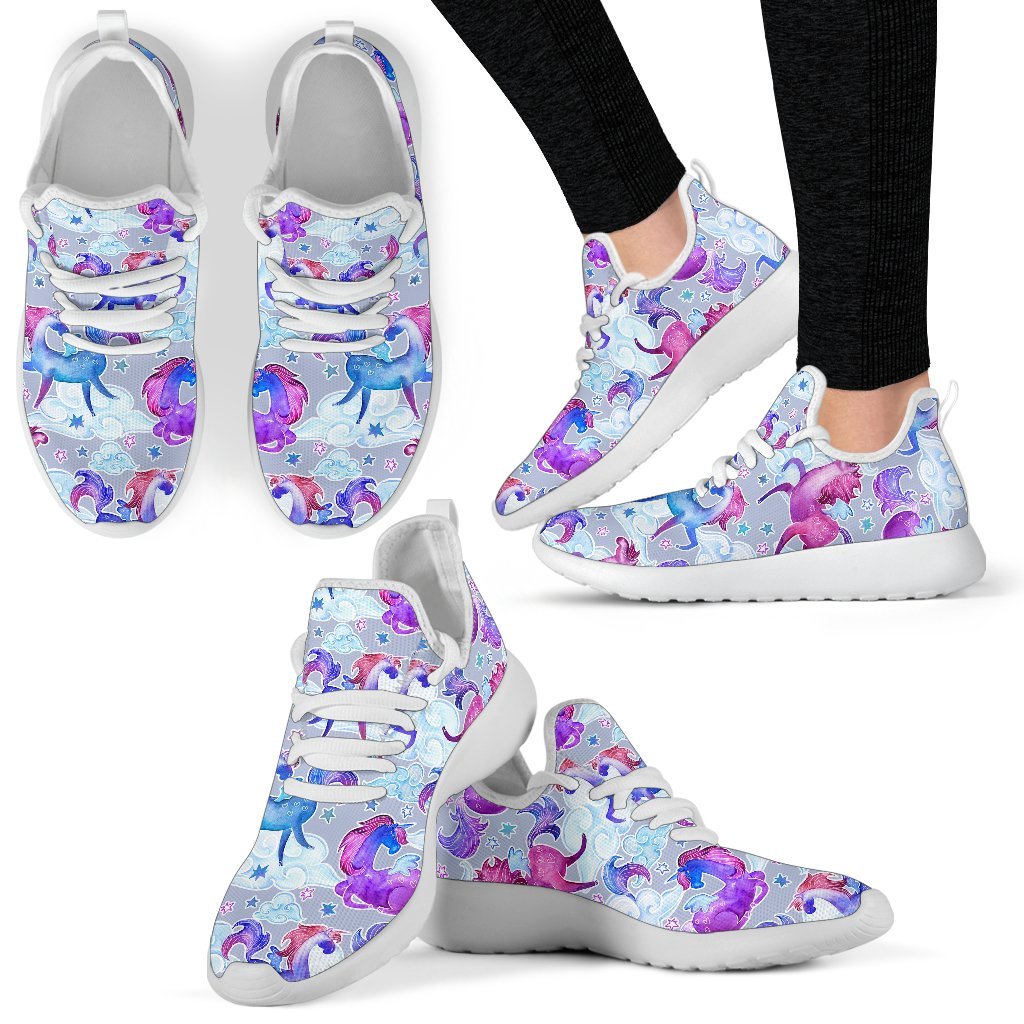 Unicorn Paradise Pattern Print Mesh Knit Shoes GearFrost