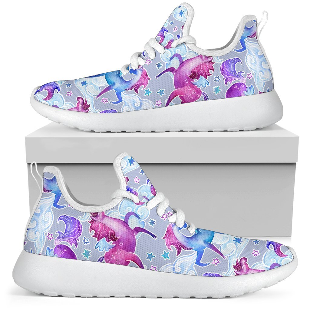 Unicorn Paradise Pattern Print Mesh Knit Shoes GearFrost