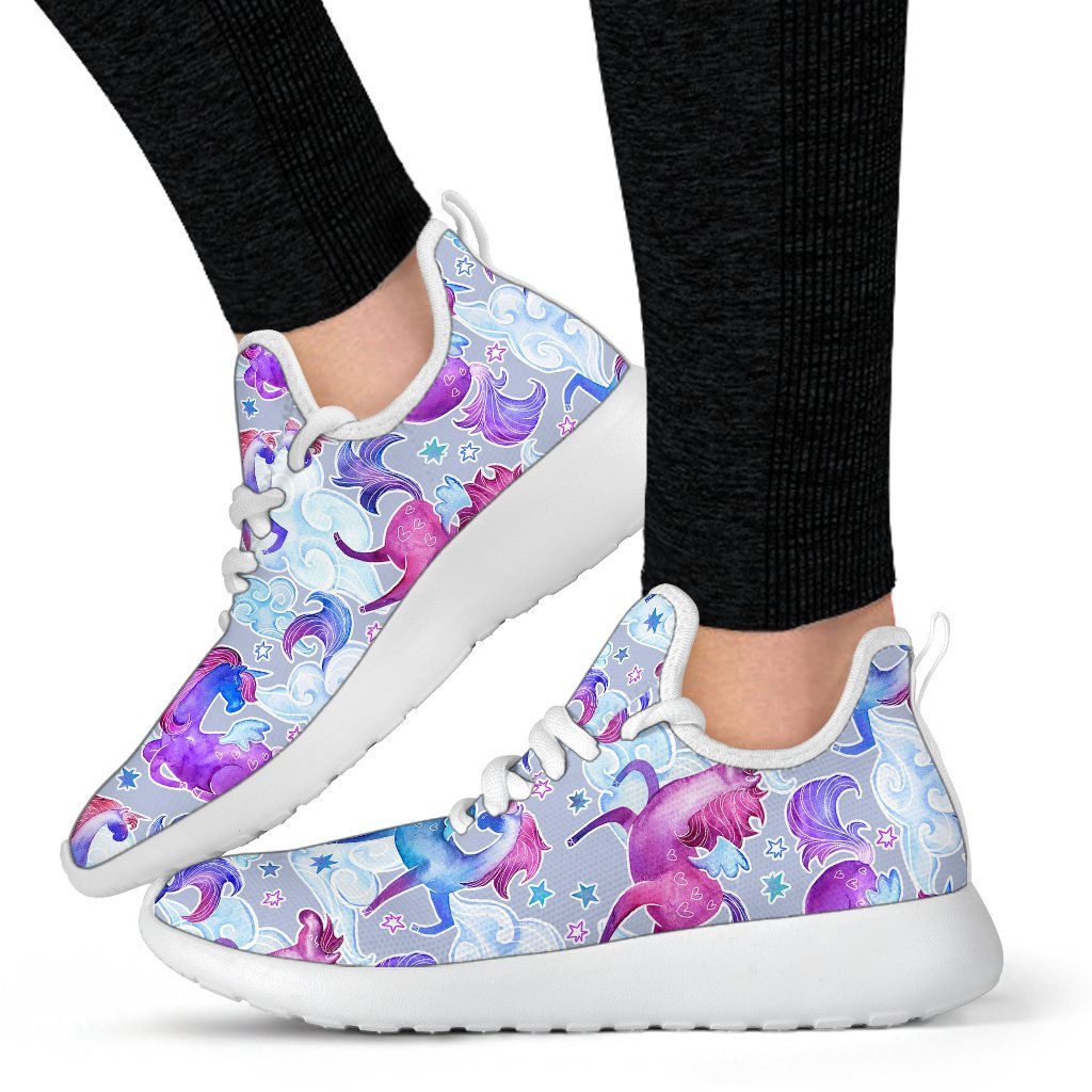 Unicorn Paradise Pattern Print Mesh Knit Shoes GearFrost
