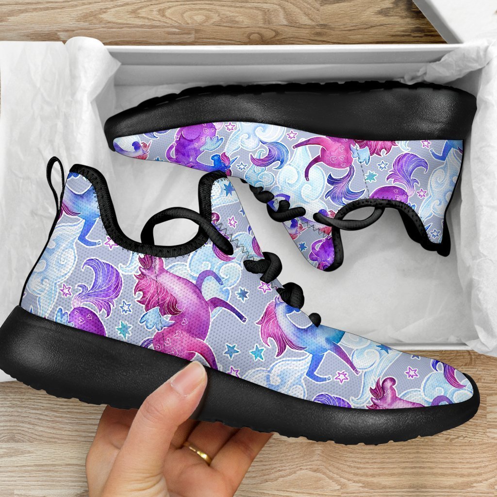 Unicorn Paradise Pattern Print Mesh Knit Shoes GearFrost