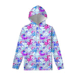 Unicorn Paradise Pattern Print Pullover Hoodie
