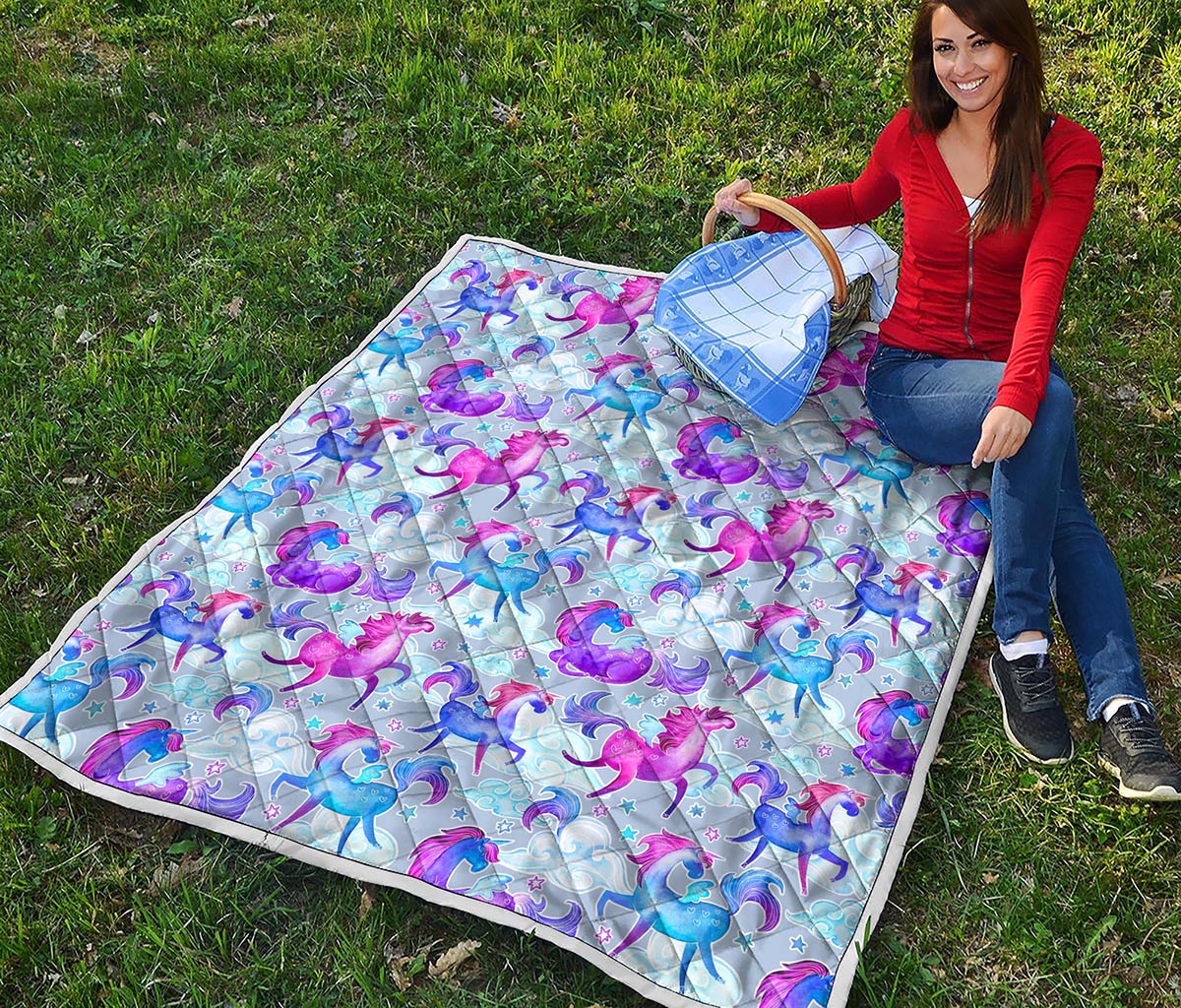 Unicorn Paradise Pattern Print Quilt