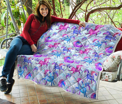 Unicorn Paradise Pattern Print Quilt