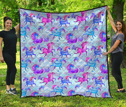 Unicorn Paradise Pattern Print Quilt