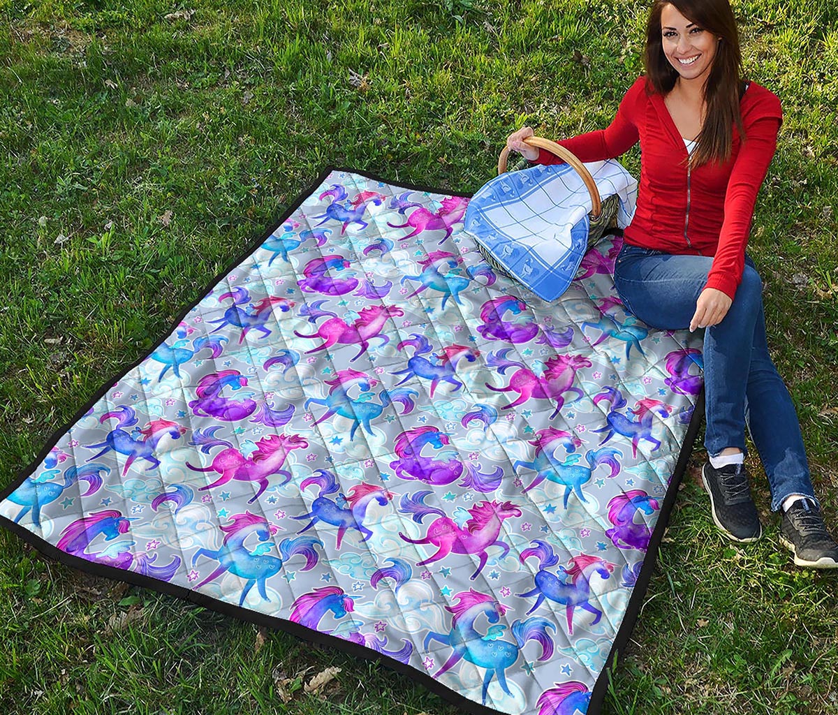 Unicorn Paradise Pattern Print Quilt